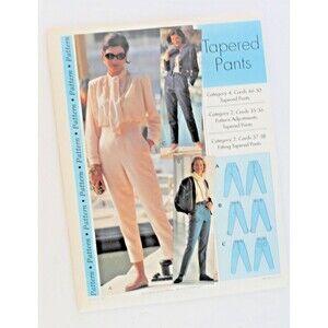 Vintage Sewing Step By Step Uncut Pattern Tapered Pants NOS